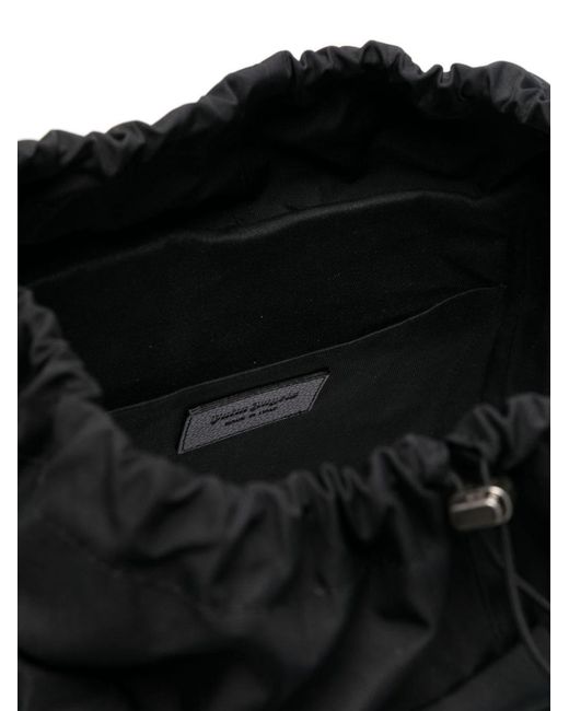 Palm Angels Black Logo Patch Foldover Top Backpack for men