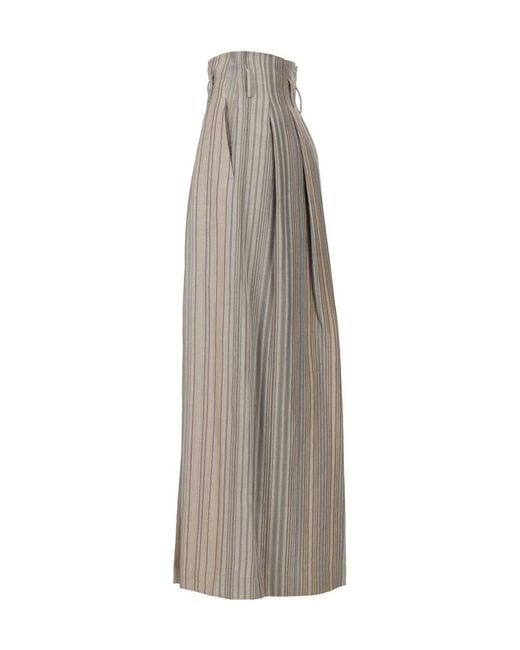 Vivienne Westwood Gray Bag Pleated Wide-Leg Pants