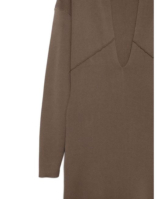 Entire studios Brown V-Neck Rallel Dress