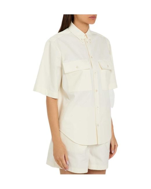 Tod's White Short-Sleeved Button-Down Shirt