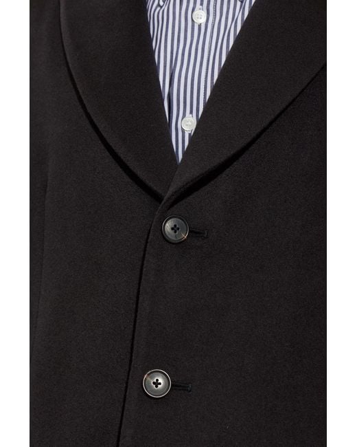 Paul Smith Black Collared Long-Sleeved Coat for men