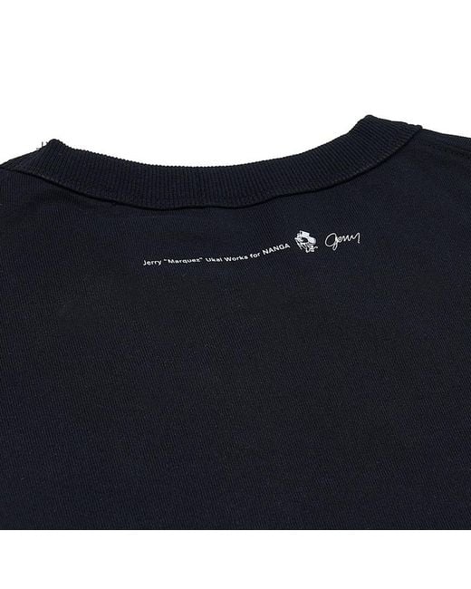 NANGA Blue Crew Neck T-Shirt for men