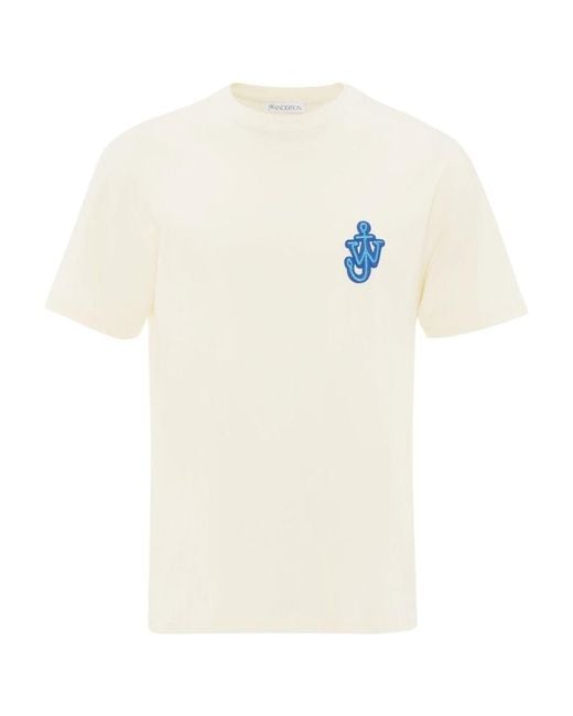 J.W. Anderson White Anchor Patch Short-Sleeve T-Shirt for men