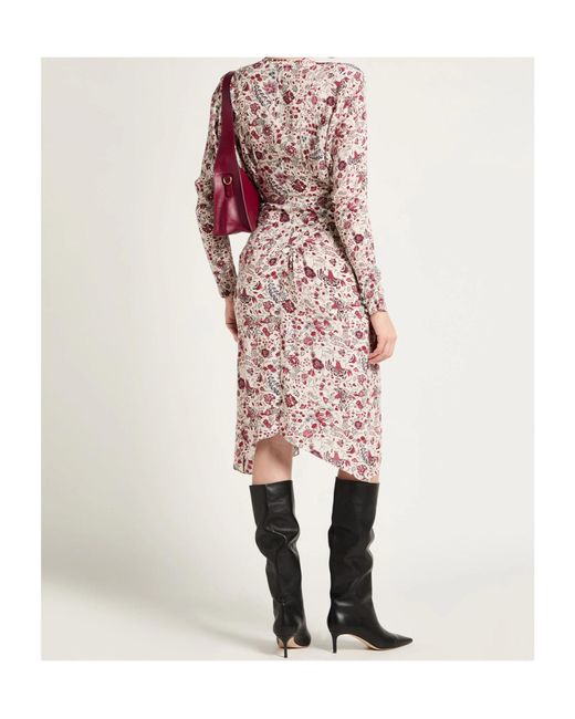 Isabel Marant Red Floral Pattern Dress