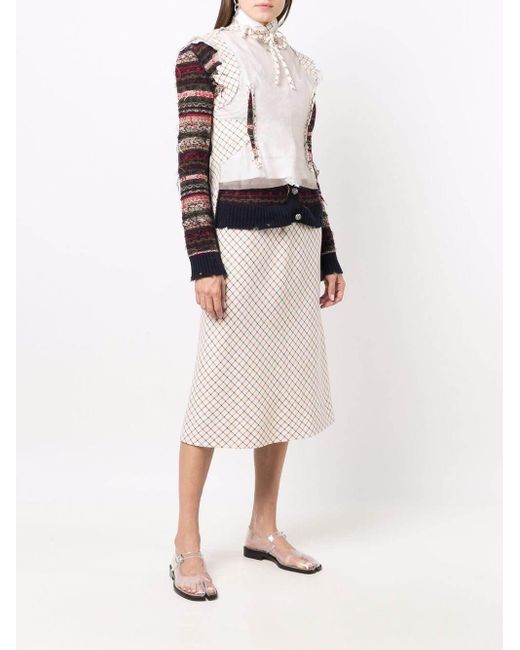Maison Margiela Multicolor Spliced Cardigan Dress