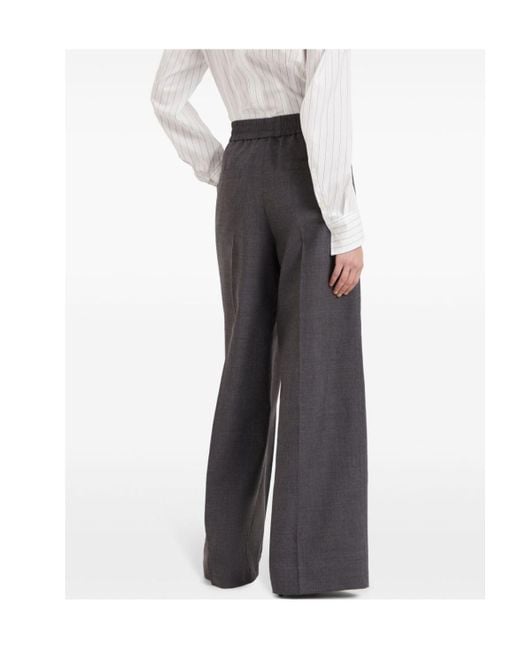 Brunello Cucinelli Gray Classic Suit Trousers