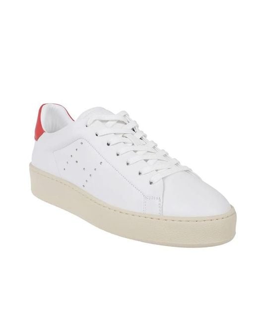 Hogan White Low Top Lace-Up Sneakers