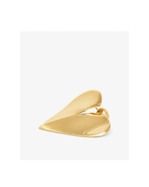 Alaïa Metallic Alaïa Le Coeur Heart-Shaped Polished Earrings