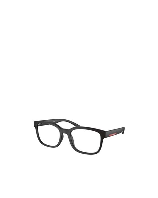 Prada Linea Rossa Metallic Prada Eyewear Square Frame Glasses for men