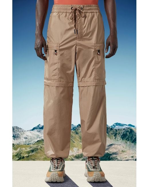 Moncler Natural Grenoble Drawstring Cargo Pants for men