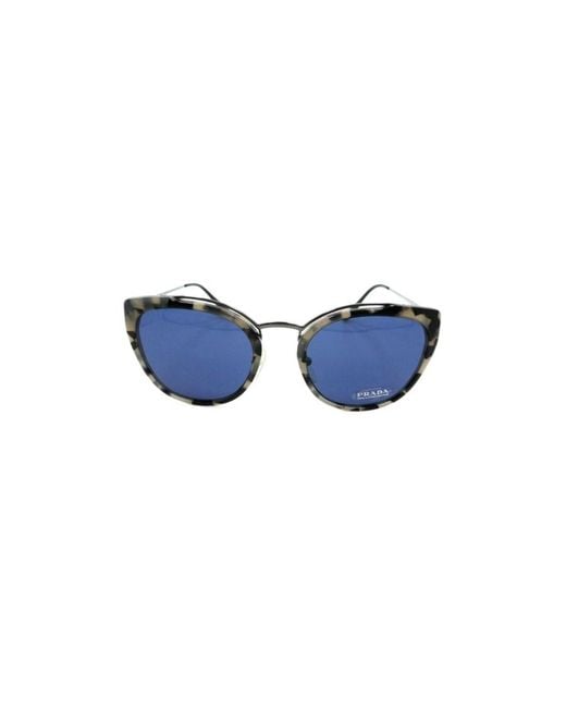 Prada Blue Eyewear Round Frame Sunglasses