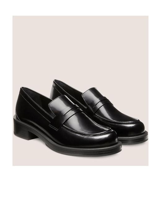 Stuart Weitzman Black Palmer Slip-On Loafers