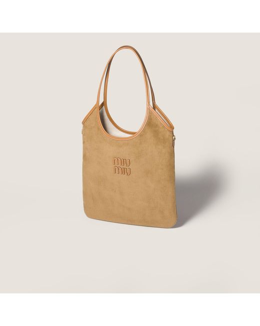 Miu Miu Natural Ivy Corduroy Bag