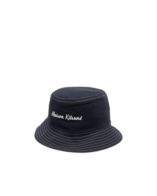 Maison Kitsuné Blue Logo Fisherman's Hat for men