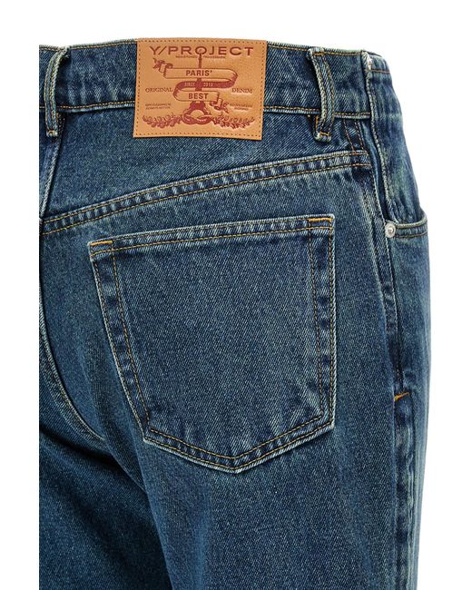 Y. Project Blue Faded Effect Flared Jeans