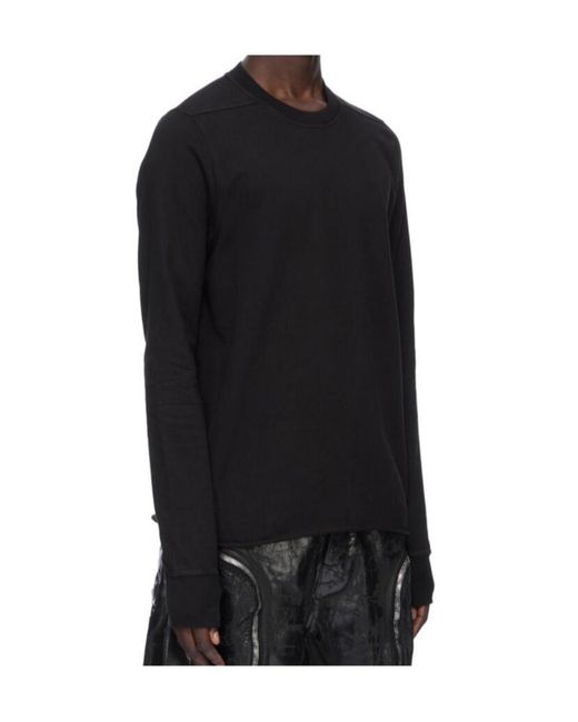 Rick Owens Black Crewneck Sweat for men