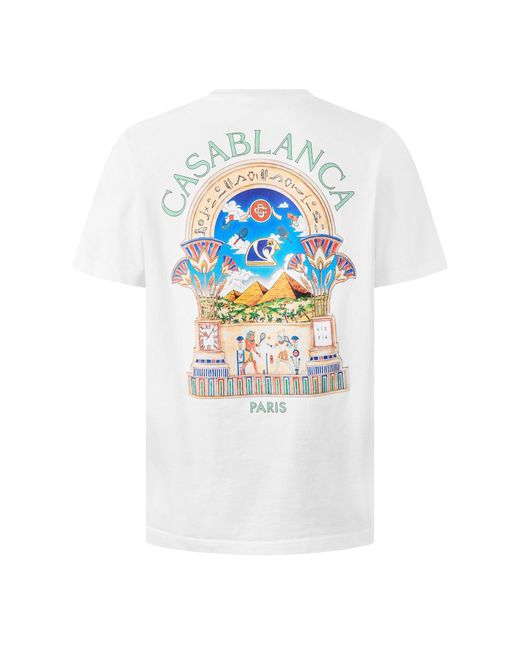 Casablanca White Printed T-Shirt for men