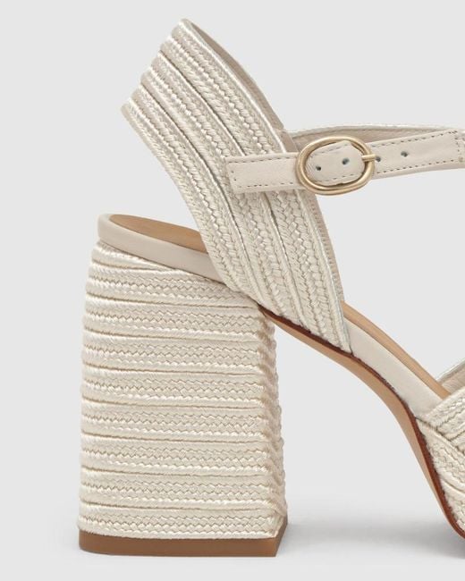 Castaner White Castañer Valle Interwoven Metallic Slingback Sandals