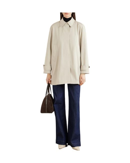Theory White Single Hidden Button Trench Coat