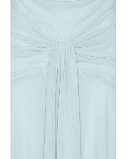 ROTATE BIRGER CHRISTENSEN Blue Ruffled Maxi Dress