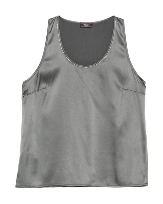 Peserico Gray Round-Neck Top
