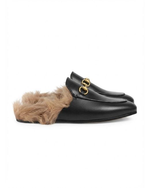 Gucci Brown Princeton Fur Mules