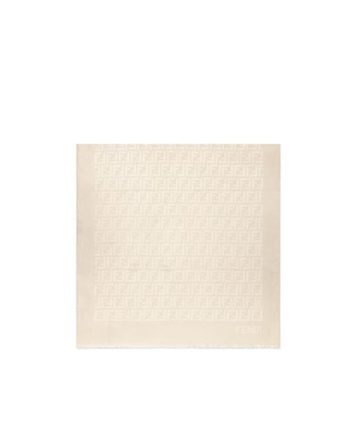 Fendi Natural Camellia Silk Stole