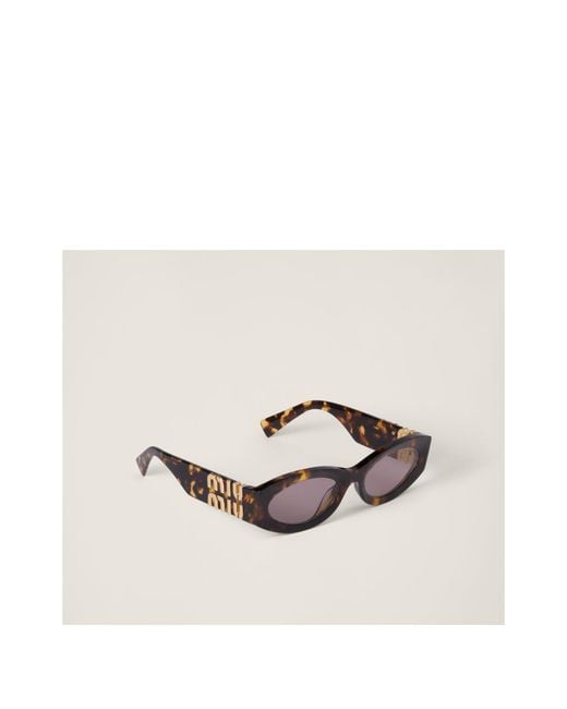 Miu Miu White Miu Glimpse Sunglasses for men