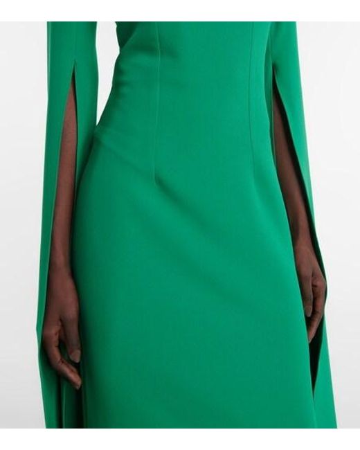 Safiyaa Green Crepe Gown