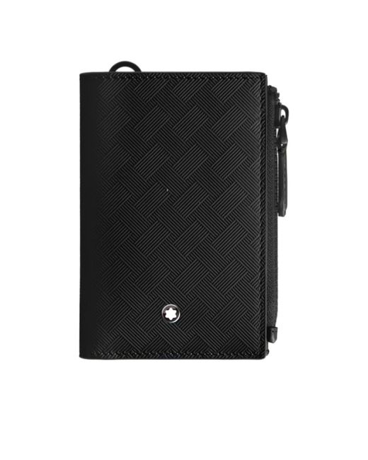 Montblanc Black Mini Vertical Wallet 6Cc for men