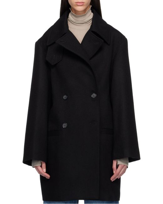 Totême Blue Totême Double-Breasted Long Coat