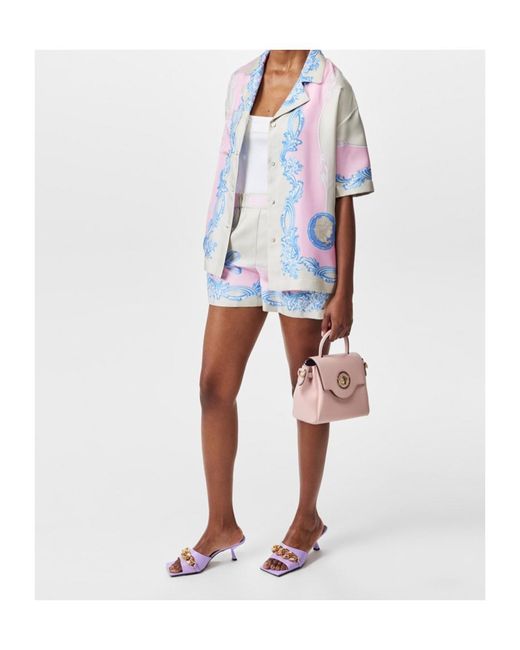 Versace Blue Short Sleeve Shirt