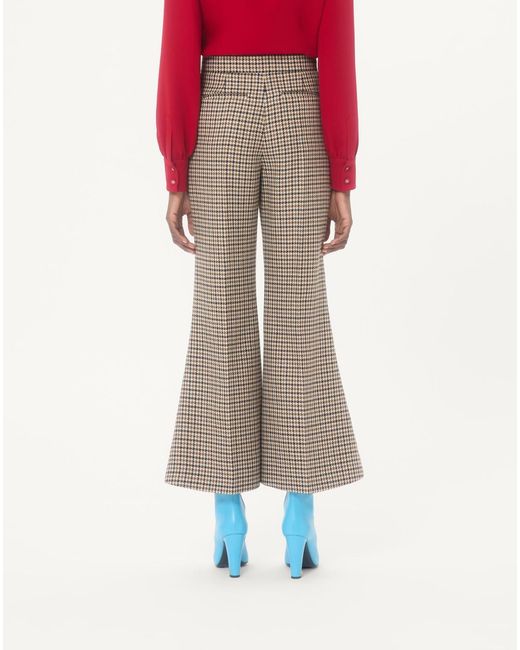 Valentino Natural Houndstooth Casual Pants