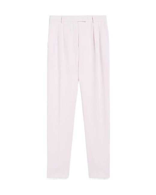 Max Mara Pink Studio High Waist Straight Leg Pants