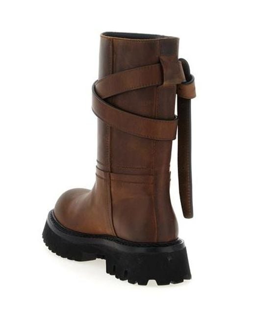Moschino Brown Brick Boots