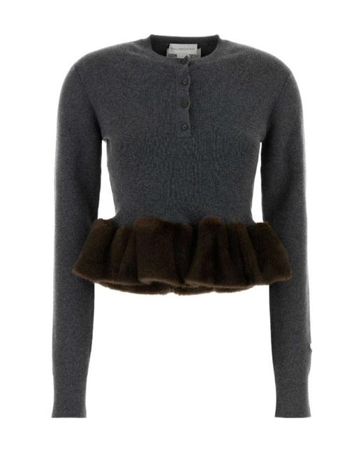 Stella McCartney Black Long-Sleeve Color-Block Pullover