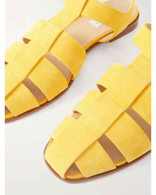 Gabriela Hearst Yellow Buckle Flat Sandals
