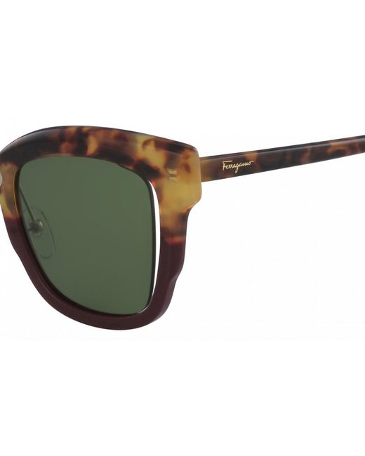 Ferragamo Green Logo Sunglasses