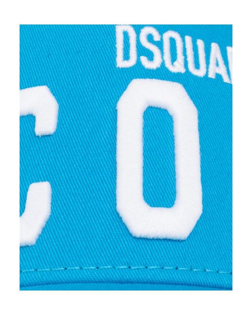 DSquared² Blue Icon Logo-Detail Cap for men