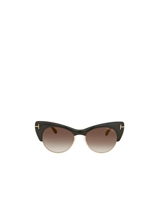 Tom Ford White Logo Gradient Sunglasses
