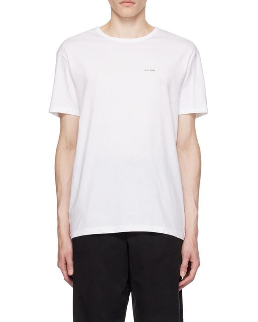 Paul Smith White Logo T-Shirt 3 Pack for men
