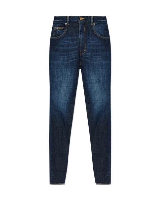 DSquared² Blue High Wait Tapered Skinny Jeans
