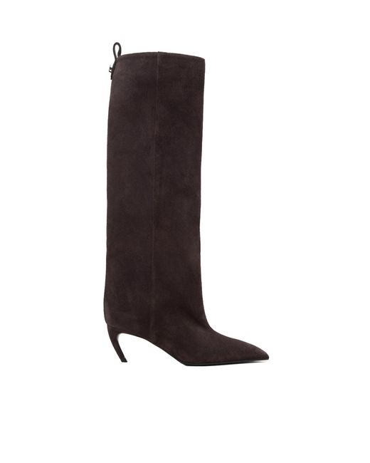 The Attico Brown Lea High Boots