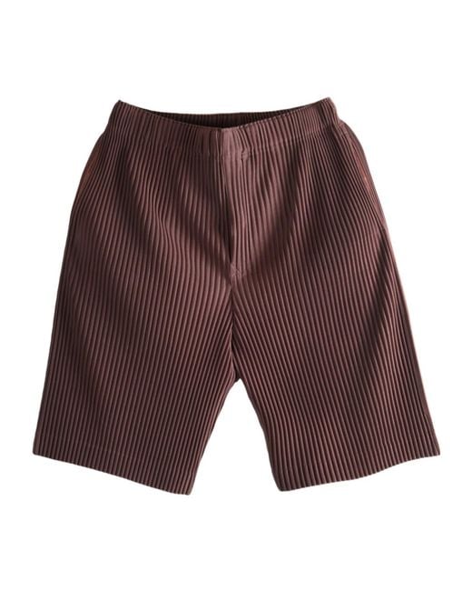 Homme Plissé Issey Miyake Purple Homme Plissé Issey Miyake Color Pleats Shorts for men