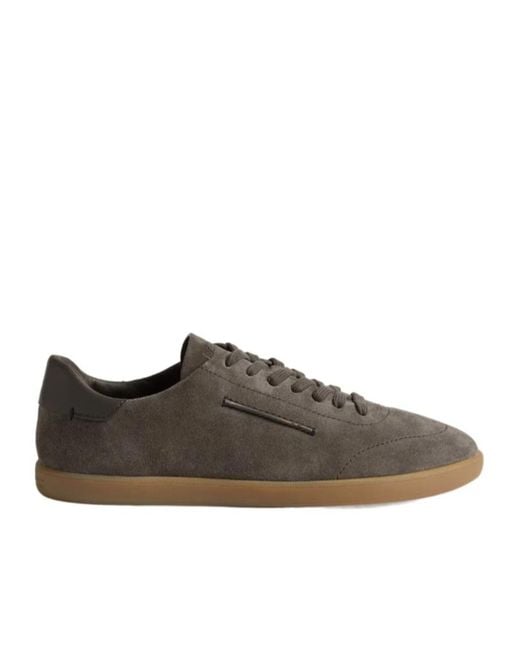 Zegna Brown Paneled Low-Top Sneakers for men