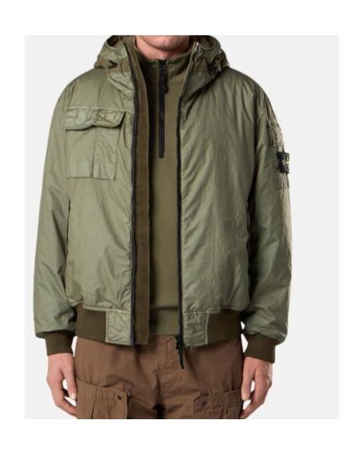 Stone Island Green Zipped Jacket for men
