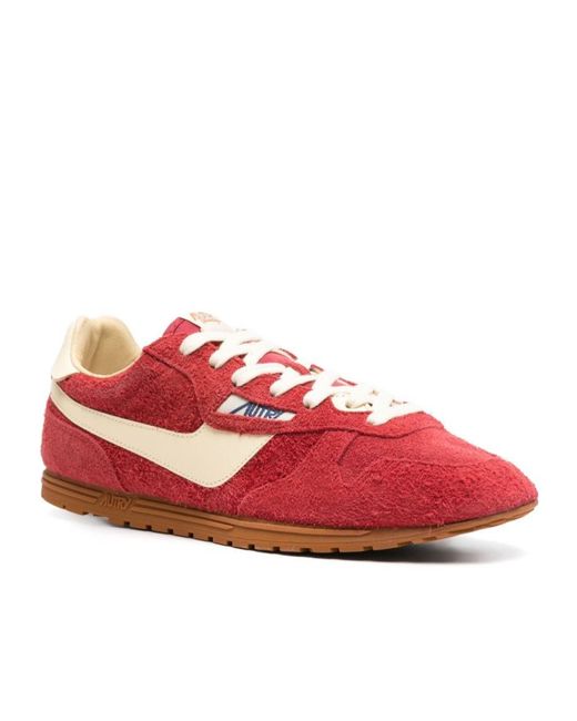 Autry Red Windspin Lace-Up Sneakers for men