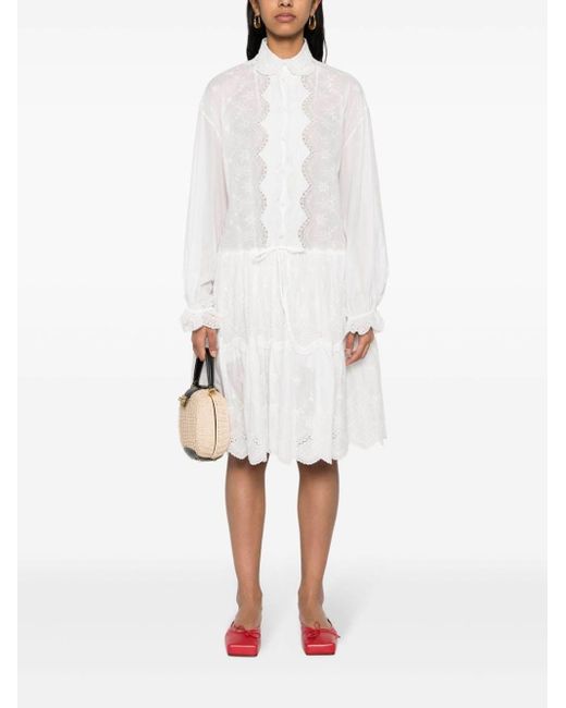 Ermanno Scervino White Midi Dress