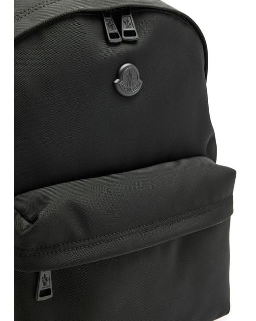 Moncler Black Canvas Backpack for men