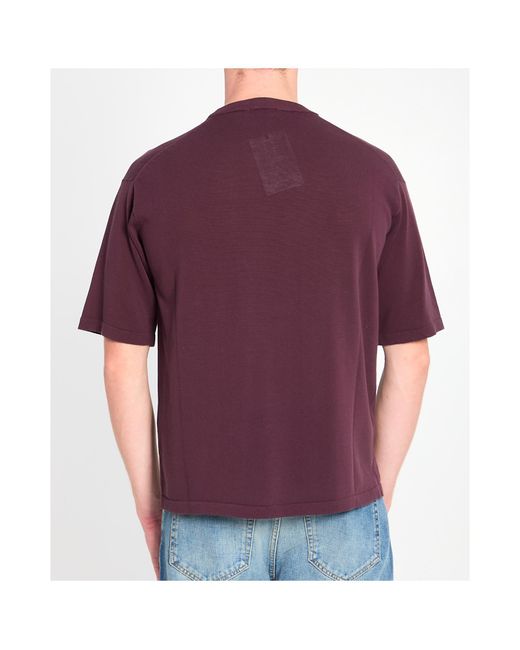 Roberto Collina Purple Relaxed Crewneck T-Shirt for men